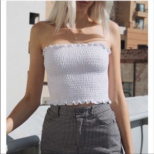 NWOT| RUFFLED TUBE TOP